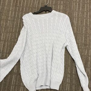 Brandy Melville Light Gray Cable Knit Sweater